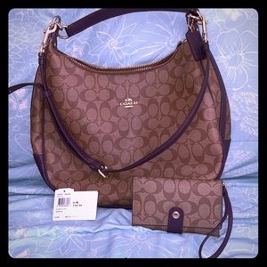 Coach Chelsea hobo with matching wristlet.